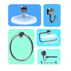 Kit De Acessórios Para Banheiro Em Abs Florença Valeplast 5 P