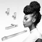 Kit de Acessórios Para Banheiro Escovado 4 Peças 2050pm Grego