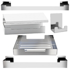 Kit De Acessórios Para Banheiro Inox Com Adesivo 5 Peças Elg