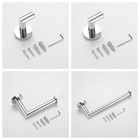 Kit De Acessórios Para Banheiro Lavabo 4 Peças Latão Cromado