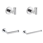 Kit De Acessórios Para Banheiro Lavabo 4 Peças Latão Cromado