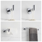 Kit De Acessórios Para Banheiro Lavabo 4 Peças Latão Cromado