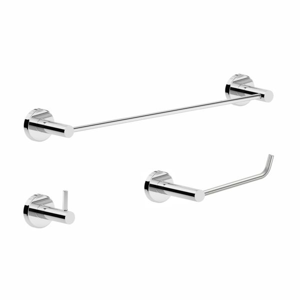 Kit De Acessórios Para Banheiro Lavabo Escovado Atenas