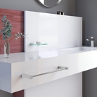 Kit De Acessórios Para Banheiro Lavabo Metal Escovado Troia