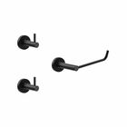 Kit De Acessórios Para Banheiro Lavabo Preto Fosco Atenas