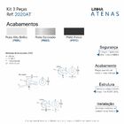 Kit De Acessórios Para Banheiro Lavabo Preto Fosco Atenas