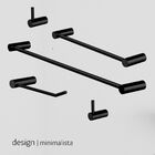 Kit de Acessórios para Banheiro Orion Metal Preto Fosco 5 Peç