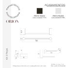 Kit de Acessórios para Banheiro Orion Prata Alto Brilho 3 Peç