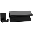 Kit De Acessórios Para Banheiro Preto Com Adesivo 4 Pcs Elg