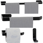 Kit De Acessórios Para Banheiro Preto Fosco 4 Peças