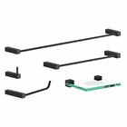 Kit De Acessórios Para Banheiro Preto Fosco 5 Peças 2080 Troia