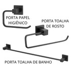 Kit De Acessorios Para Banheiro Preto Fosco Metal Premium