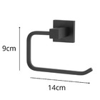 Kit De Acessorios Para Banheiro Preto Fosco Metal Premium