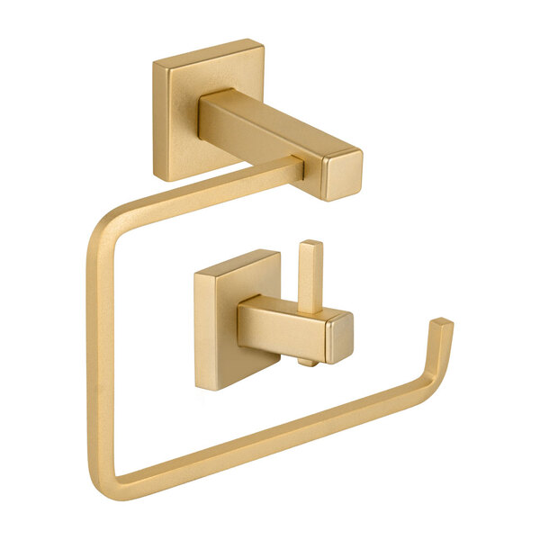 Kit De Acessórios Para Lavabo (ducon Square Dourado Fosco)