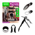 Kit De Acessórios Para Vinho Com 5 Peças Inoxidável