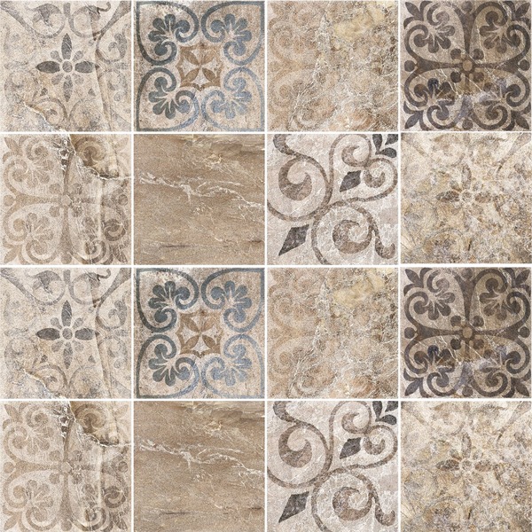 Kit de Adesivo Revestimento Pedra Botticino Marrom 20x20cm