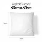 Kit De Almofada Decorativa Azul Grandes 60cm X 60cm 6 Unidade