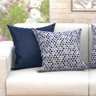 Kit De Almofada Decorativa Azul Grandes 60cm X 60cm 6 Unidade