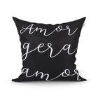 Kit De Almofada Estampada Preta 45cm X 45cm Com Refil De Sili