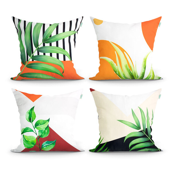 Kit De Almofada Floral Estampada Para Sala Ou Quarto 3 Unidad