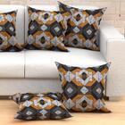 Kit De Almofada Grande Para Sofá Preta 60cm X 60cm Com Refil