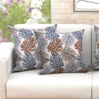 Kit De Almofada Marrom Estampada Floral 60cm X 60cm Com Refil