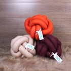 Kit De Almofada Nó Escandinavo 3 Unidades Bege, Marsala E Lar