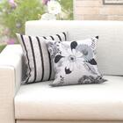 Kit De Almofada Para Decoração Cinza Listrada 4 Unidades 45cm