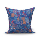 Kit De Almofada Para Sala Azul E Vermelha Clássica 60cm X 60c