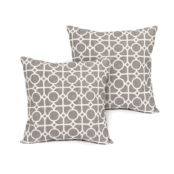 Kit De Almofada Para Sala Estampada Cinza Geométrica 2 Unidad