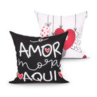 Kit De Almofada Para Sala Estampada Love 45cm X 45cm Com Refi