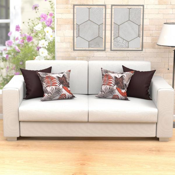 Kit De Almofada Para Sofá Estampada Tabaco 4 Unidades 45cm X