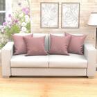 Kit De Almofada Rosê Lisa Clássica Medalhão 4 Unidades 60cm X