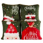 Kit De Almofadas Cheias Natalina Merry Christmas 4 Peças Dour