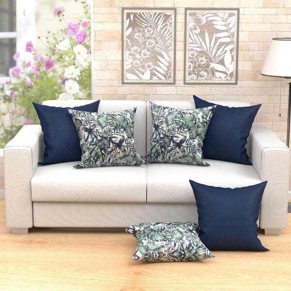 Kit De Almofadas Vivace Azul 6 Unidades Cheias 60cm X 60cm Co