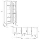 Kit De Aparador Buffet Saluti E Cristaleira Evora Pés De Aço