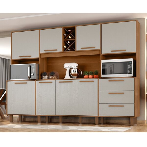 Kit De Armários Para Cozinha Mdp 8 Portas 3 Gavetas Apollo Ci