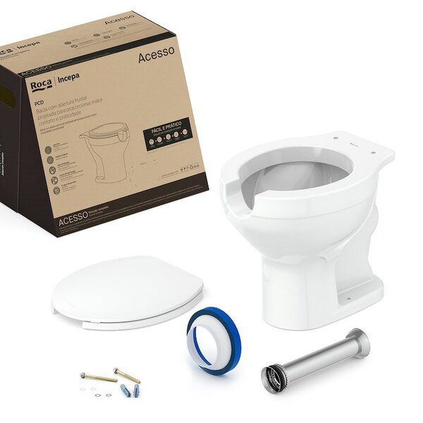 Kit De Bacia Convencional Assento Pp Com Abertura Frontal E C