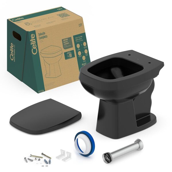 Kit De Bacia Convencional E Itens De Instalação City Celite P