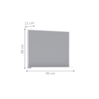 Kit De Banheiro Com Espelho Baku Cinza