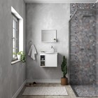 Kit De Banheiro Montado Em Madeira C/ Armário Espelho E Lavat