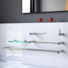 Kit De Banheiro Toalheiro Duplo 5 Peças Luxo Plus 502lp