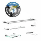 Kit De Banheiro Toalheiro Duplo 5 Peças Luxo Plus 502lp