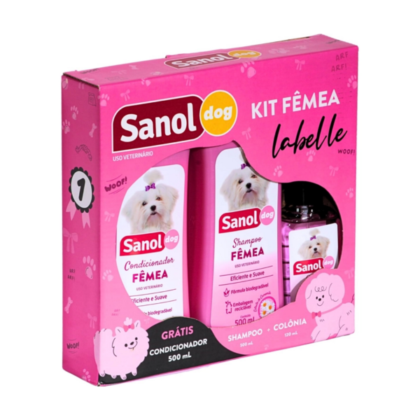 Kit de Banho para Cachorro e Gato Sanol
