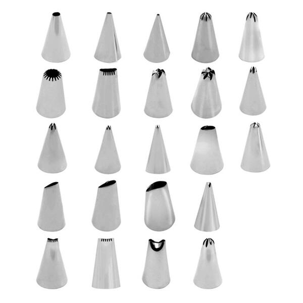 Kit De Bico Para Confeitar Yazi 24 Peças Inox 17788 Yp1724