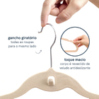 Kit de Cabides para Roupas em Geral 3 Unidades Veludo Oikos