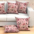 Kit De Capa Almofada Floral Rosê 4 Unidades 60cm X 60cm Grand