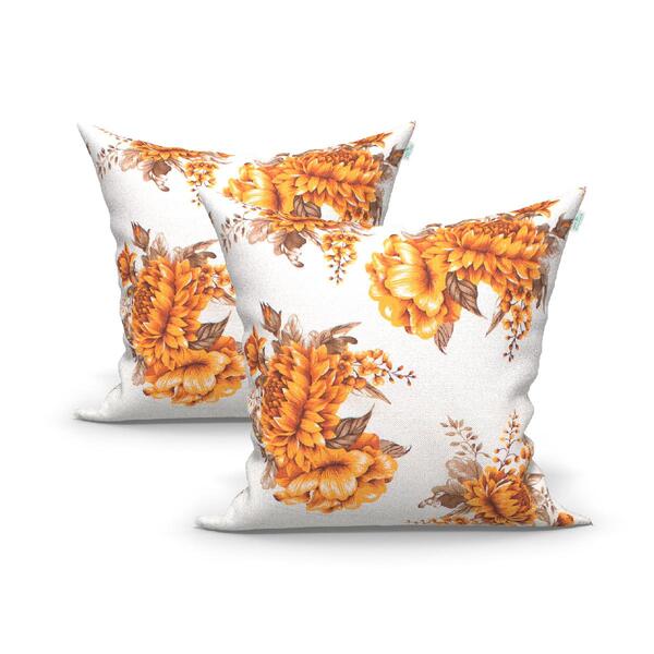 Kit De Capa De Almofada Grande Floral 2 Unidades 60cm X 60cm