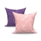 Kit De Capa De Almofada Grande Rosê E Roxa 2 Unidades 60cm X