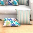 Kit De Capa De Almofada Listrada E Alpes Floral 2 Unidades Gr